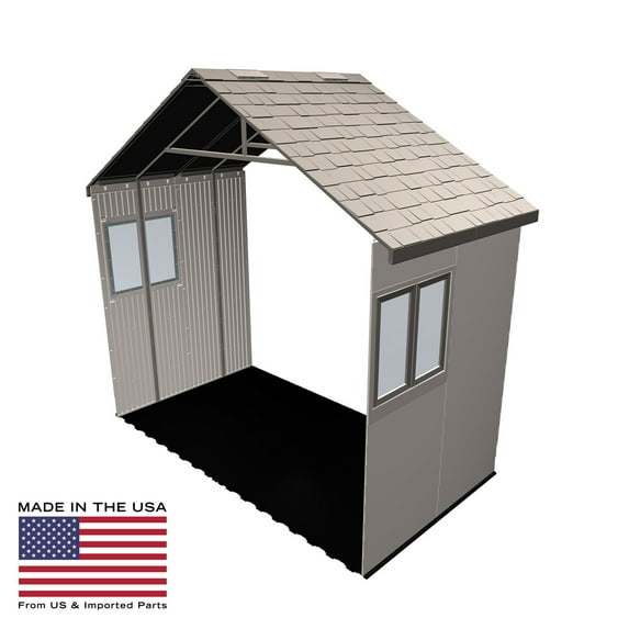 60 Inch Extension Kit for 11 ft. Lifetime Polyethylene Sheds with 2 Windows, 51 Sq. ft., Tan (6426)