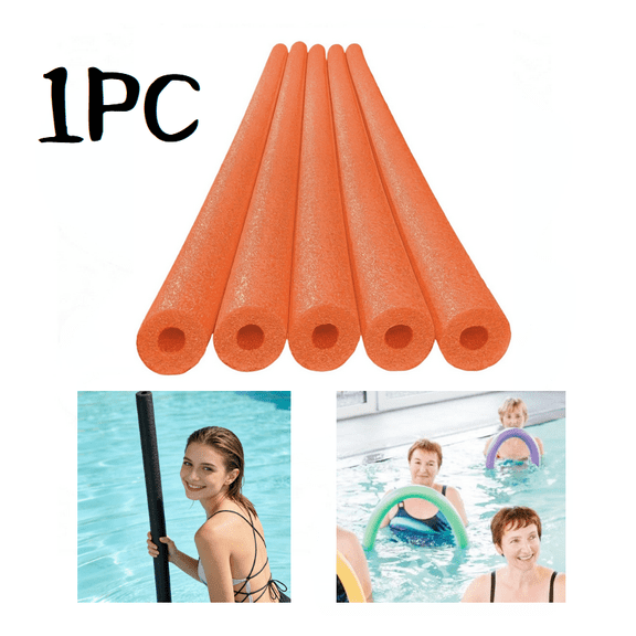60 Inch Floating Pool Noodles Foam Tube,Hollow Foam Pool Swim Noodle,Thick Noodles for Floating in The Swimming Pool, Swimming Pool Foam Stick, Swimming Pool Accessories for Adults - (Orange)