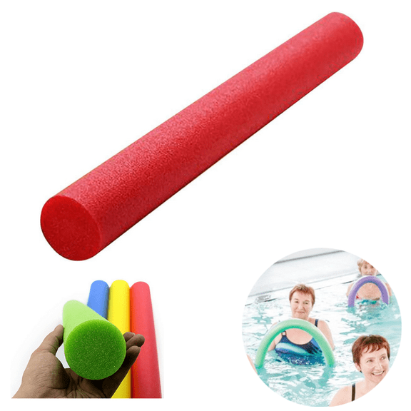 60 Inch Floating Pool Noodles Foam Tube,Hollow Foam Pool Swim Noodle,Thick Noodles for Floating in The Swimming Pool, Swimming Pool Foam Stick, Swimming Pool Accessories for Adults - (Red)