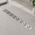 Draw Brick Pattern 60 Inch Linear Shower Drain with Brick Pattern Brushed Grate - Walmart.com
