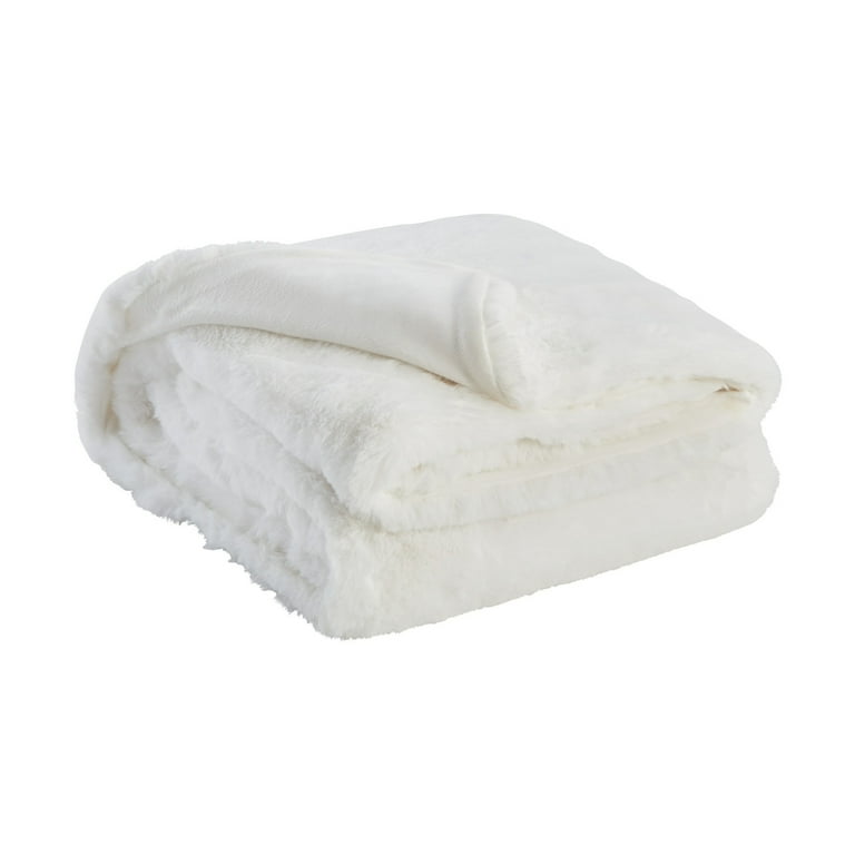 Walmart white throw blanket outlet