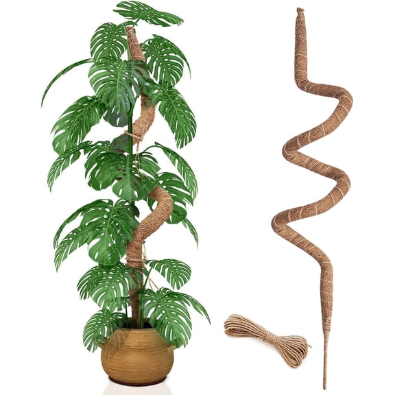 60 Inch Moss Pole, Bendable Moss Pole for Plants Monstera, Tall Moss Poles for Climbing Plants Indoor, Large Support, Garden Trellis Stick Stakes for Plant