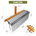 thumbnail image 2 of 21-Tine Pine Straw Rake Attachment – 60" Wide, 2" Receiver, For Lawn Tractors, ATVs, UTVs – Steel, LEDKINGDOMUS 2 of 5