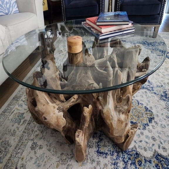 SUDICA 60 Inch Round Clear Tempered Glass Table Top 1 Piece, 0.33 Inch Thick Ogee Edge Replacement for Dining Room Kitchen Patio Office