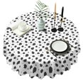 thumbnail image 1 of 60 Inch Round Lace Tablecloth Water Resistant Washable, Leopard Animal Print, 1 of 5
