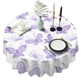 thumbnail image 1 of 60 Inch Round Lace Tablecloth Water Resistant Washable, Monarch Butterfly Aesthetic, 1 of 5