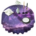 thumbnail image 1 of 60 Inch Round Lace Tablecloth Water Resistant Washable, Monarch Butterfly Aesthetic, 1 of 5