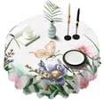 thumbnail image 1 of 60 Inch Round Lace Tablecloth Water Resistant Washable, Monarch Butterfly Aesthetic, 1 of 5