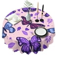 thumbnail image 1 of 60 Inch Round Lace Tablecloth Water Resistant Washable, Monarch Butterfly Aesthetic, 1 of 5