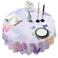 thumbnail image 1 of 60 Inch Round Lace Tablecloth Water Resistant Washable, Monarch Butterfly Aesthetic, 1 of 5