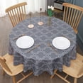 thumbnail image 1 of 60 Inch Round Table Cloth - Charcoal Washable Polyester Tablecloths Decorative Fabric Table Cover for Dining Table, Buffet Parties and Wedding, Decor Farmhouse Kitchen Home, 1 of 6