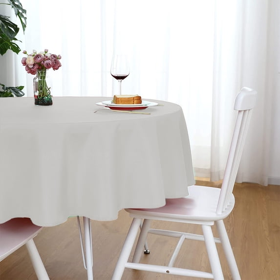 60 Inch Round Tablecloth Polyester Fabric for Dining Room Events Party Wedding Home Kitchen Use