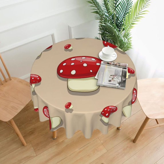 60 Inch Round Tablecloth – Waterproof, Stain-Resistant, Woodland ...
