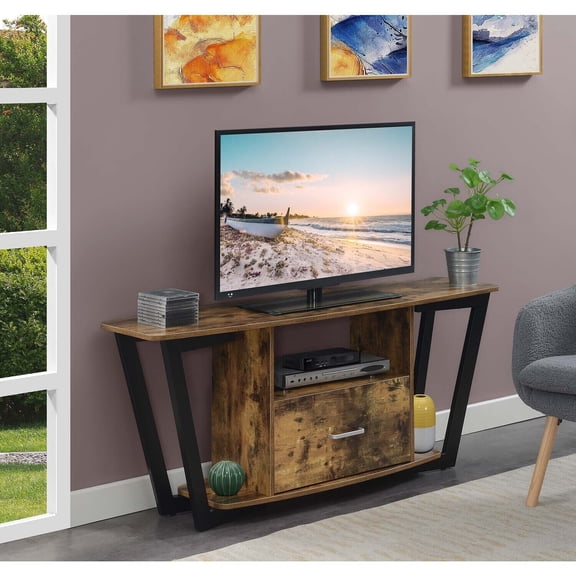 60 Inch TV Stand with Drawer & Shelves - Industrial Entertainment Console
