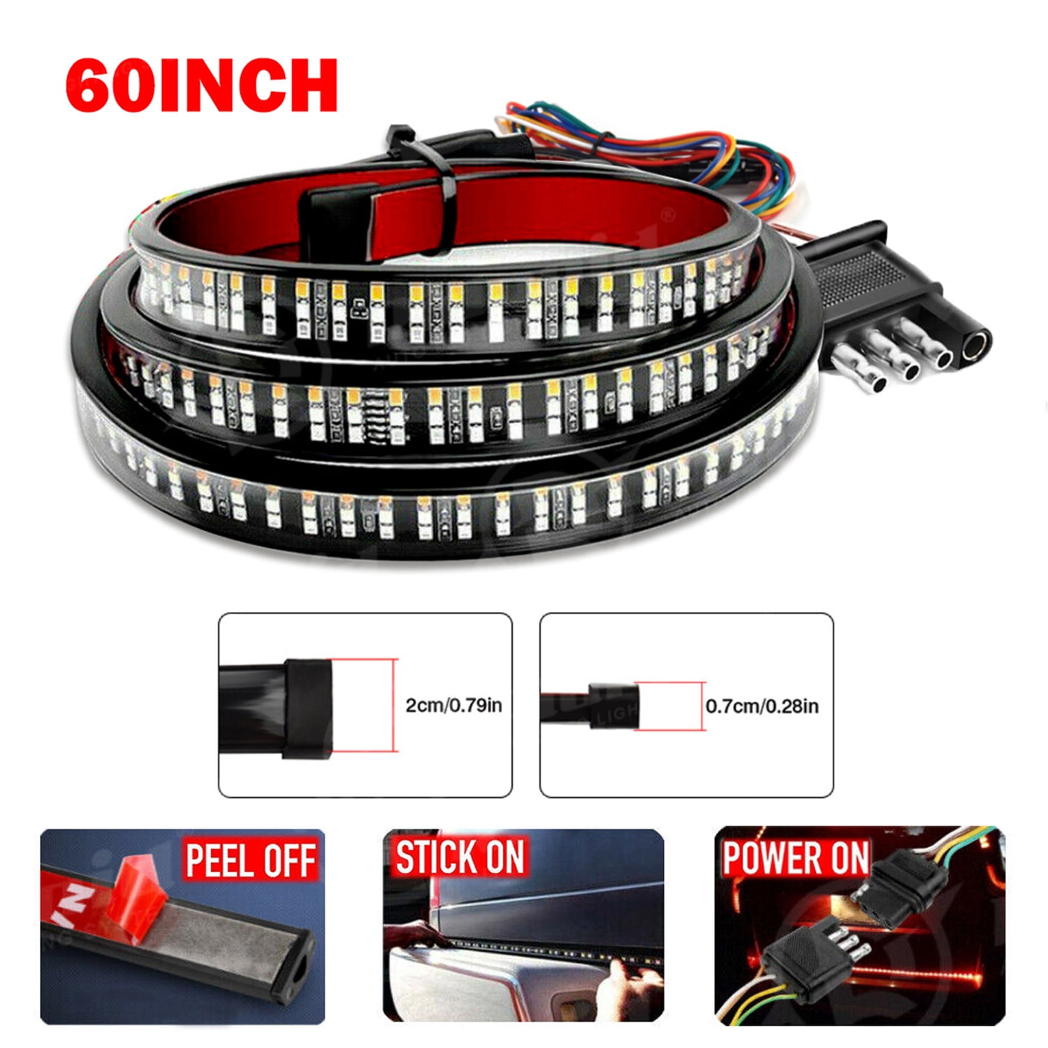 Livtee Truck Tailgate LED Light Bar - IP68 Waterproof