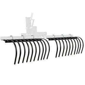 5FT Landscape Rake for Tractor,3-Point Lawn Dethatcher Attachments with ...