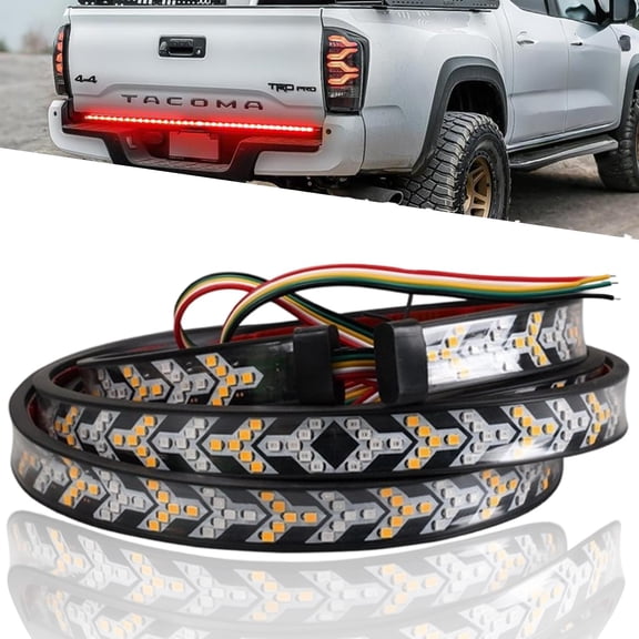 60 Inch Truck Tailgate Strip Light LED Bar, Tailgate Light Bar, with Brake Reverse Sequential Turning Signals Strobe Lights for Car, Pickup Trucks, SUV, Trailers