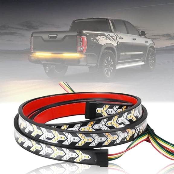60 Inch Truck Tailgate Strip Light Led Bar, 2026 New Fall Warning Signal Driving Light Strip, Waterproof Flexible Flowing Design, for Most Pickup Trucks, Cors, Van, etc