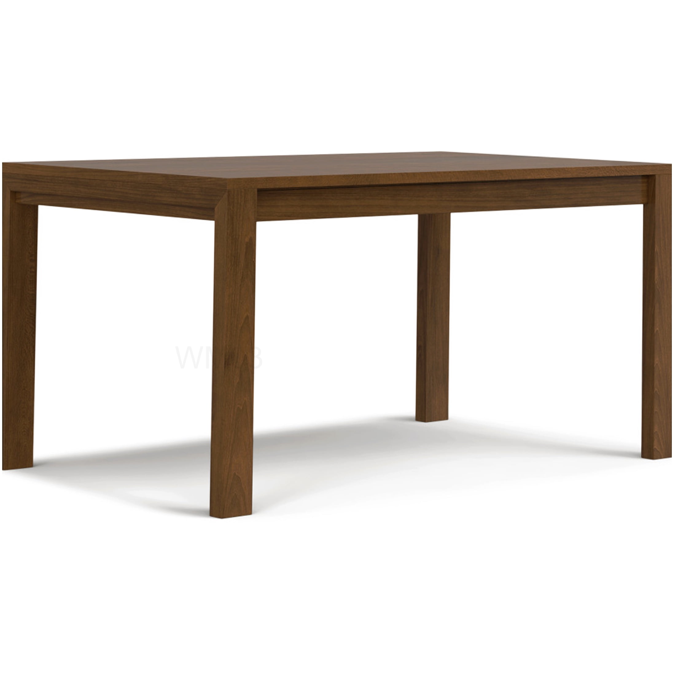 60 Inch Walnut Dining Table, Solid Wood Legs and Veneer Top for Family ...