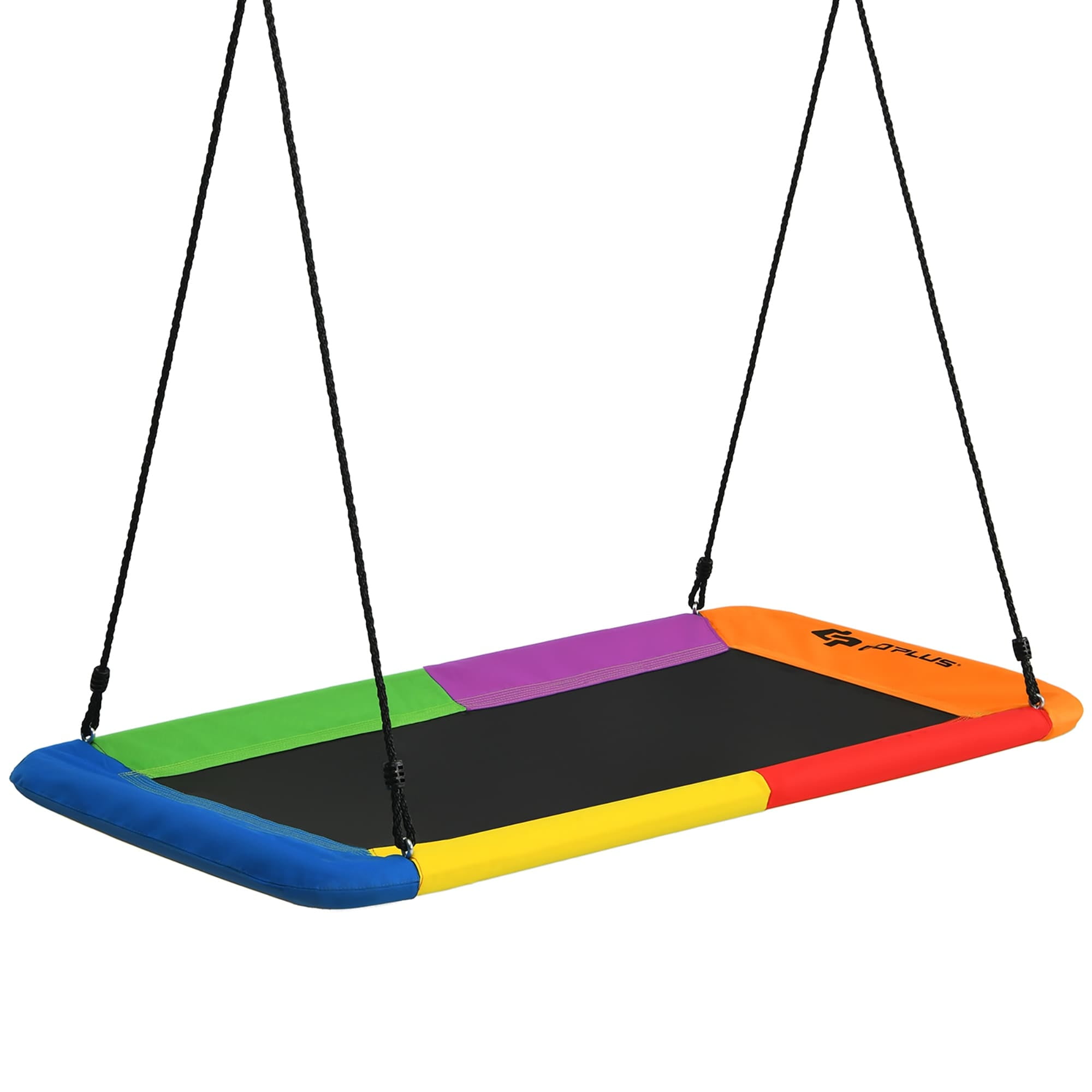 Colorful 60 Inch Platform Saucer Tree Swing with Foam Padded Frame