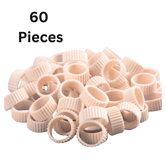 Factory Direct Craft Ivory Rubber Candle Grippers, Set of 60, Taper Candle Holder Rings