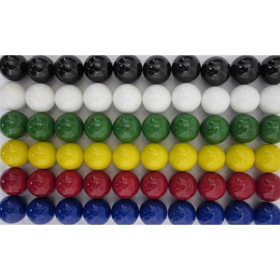 60 LARGE 1" (25mm) Replacement Chinese Checker Board Game Solid GLASS MARBLES