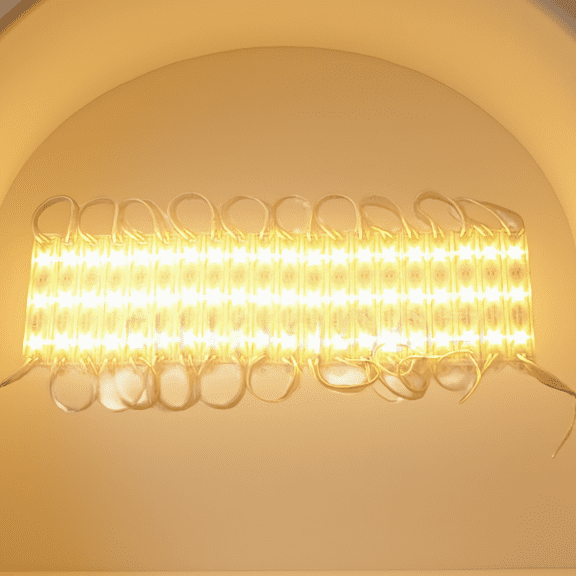 60-LED 5050 SMD Waterproof Module Light Strip IP65 DC 12V 10ft Warm White for Sign Backlight