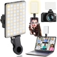 thumbnail image 1 of 60 LED Portable Selfie Light Video Conference Lighting with Clip & Camera Tripod Adapter Rechargeable 2000mAh CRI 97+, 3 Light Modes for Phone iPhone Webcam Laptop Photo Makeup (Dark Greay), 1 of 15