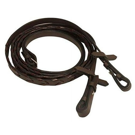 60" Laced Leather English Reins (Dark Brown)