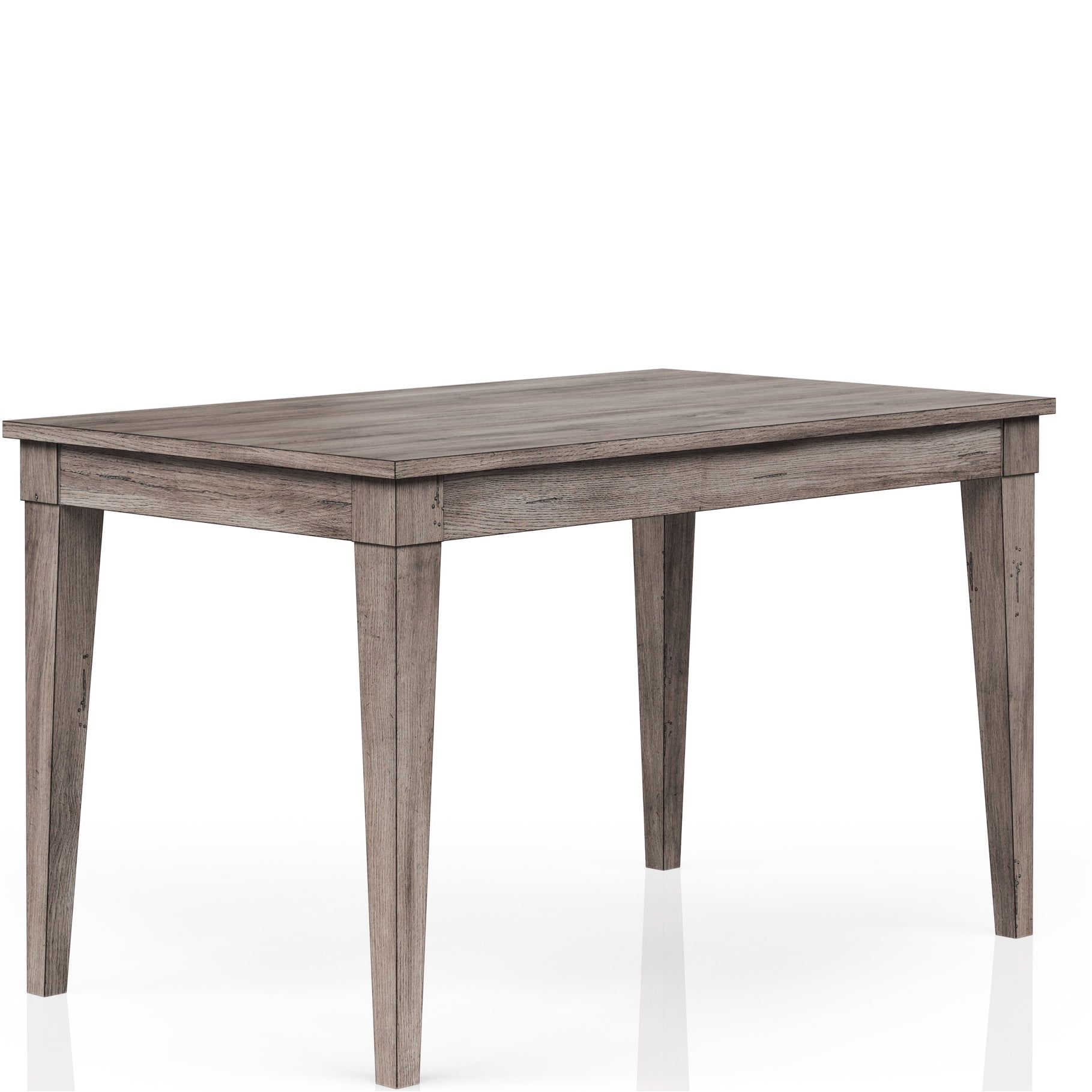 60" Long Rustic Gray Counter Height Dine Table, 36" Wide, Solid Wood ...