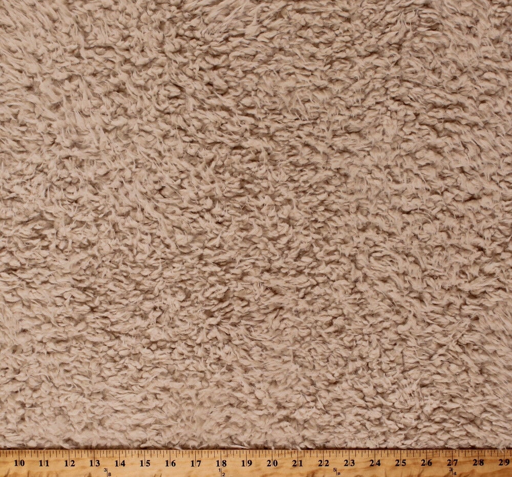 60" Luxury Faux Fur Cream Acrylic Blend Fabric By the Yard (3380M-11N)