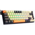 thumbnail image 1 of 60% Mechanical Gaming Keyboard, 68 Wired Office RGB Keyboard with Arrow , Programmable Macro, Red Switches for Windows PC Laptop, Black/Beige/Orange, 1 of 6