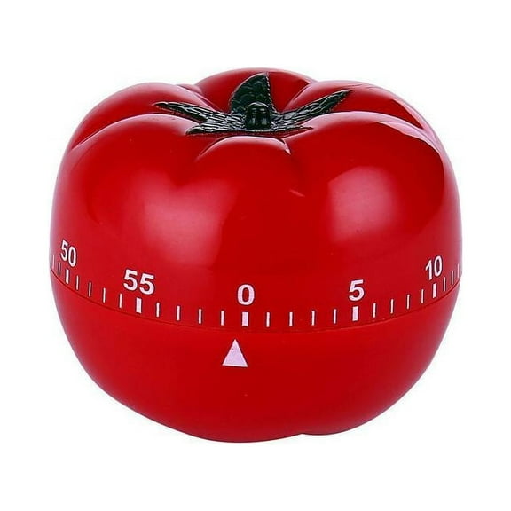 60 Min Mechanical Kitchen Cooking Timer Steel Material, No Battery Long Ring Bell Cute Decorative Manual Countdown Clock Red