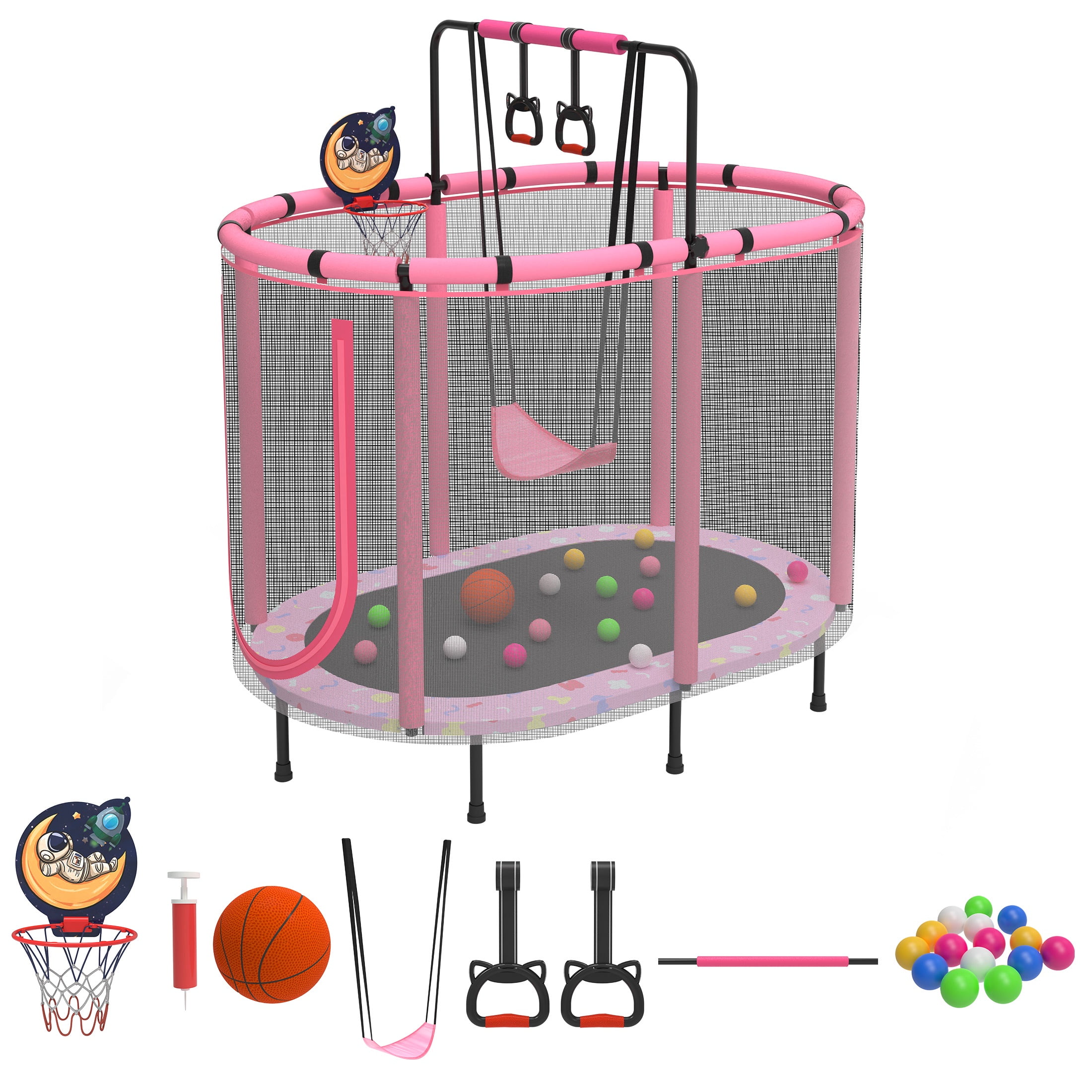 YORIN Trampoline for Kids, 55'' Mini Trampoline for Toddlers with