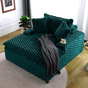 60 Minimalist Butacas Para Sala Couch, Comfy Small Chair with Quick Rebound, Reading Nook Chair with Space-Saving for Living Spaces, Green