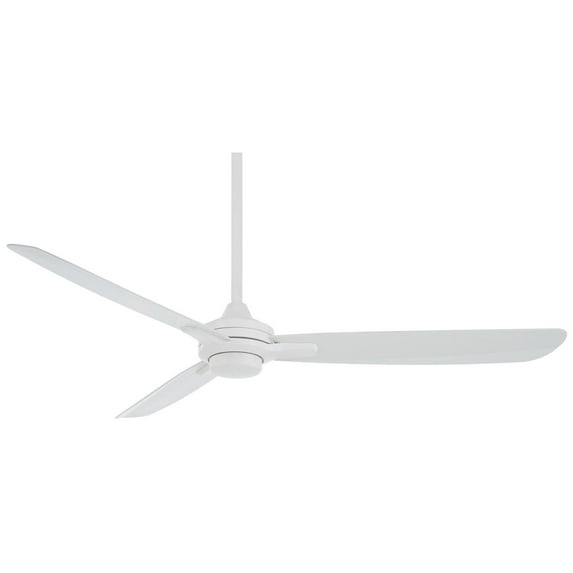60" Minka Aire Rudolph Flat White Outdoor Ceiling Fan with Remote
