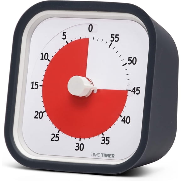 60 Minute MOD Education Edition Visual Timer with Desktop Software for Kids Classroom Learning, Teachers Desk Clock, Study Tool and Office Mengs with Silent Operation (Charcoal)