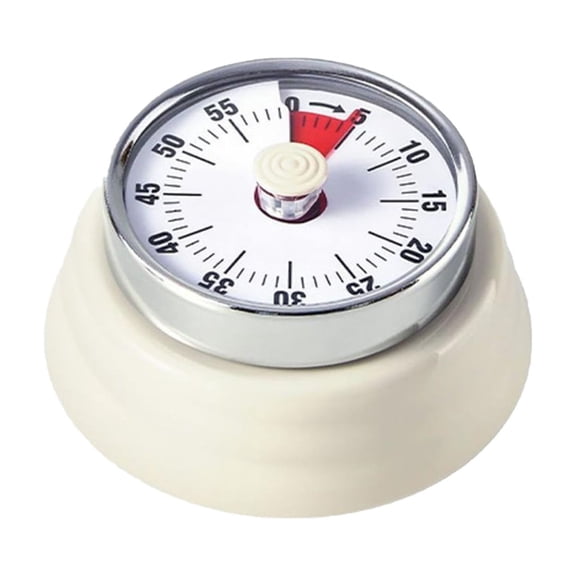 60 Minute Mechanical Kitchen Timer No Battery 72Db Alarm Base for Cooking Baking Exercise Homework Timing