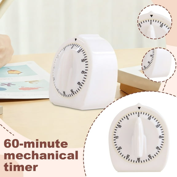 60-Minute Mechanical Timer With Countdown And Alarm Function, Ideal For Kitchen Reminders And Student Problem-Solving Sessions, 1-Pack Time Management Tool For Home, Study, And