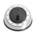 60 Minute Mechanical Wind Up Kitchen Timer Stainless Steel Cooking