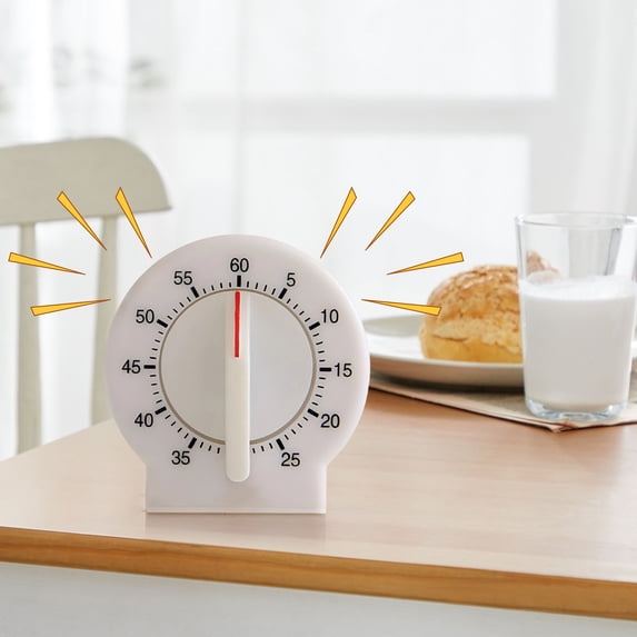 60 Minute Twist Kitchen Timer, Mechanical Kitchen Timers with Loud Alarm, Manual Kitchen Cooking Timer, Durable Mechanical Time Management Tool for Adults