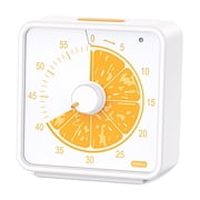 60-Minute Visual Countdown Timer for Kids Classroom, Kitchen & Study Desk Time Management Tool with Orange Pattern