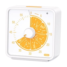 60-Minute Visual Countdown Timer for Kids: Classroom, Kitchen & Study Desk Time Management Tool with Orange Pattern