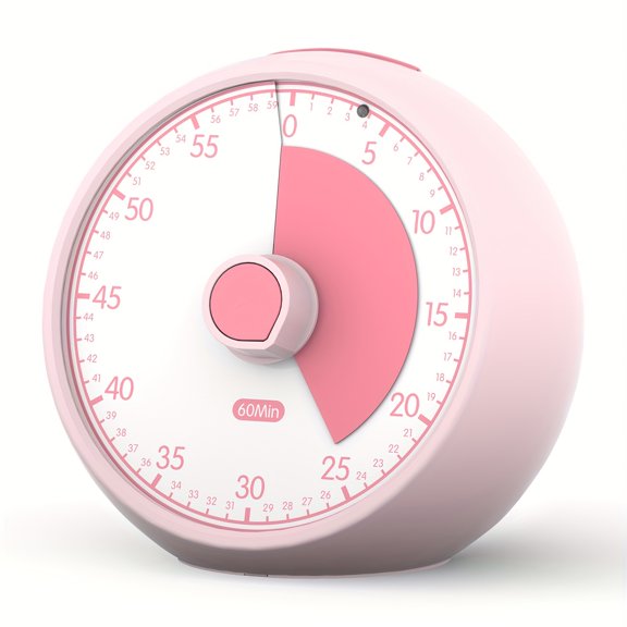 60-Minute Visual Timer, Ideal for Homeschooling, Time Management Tool with Silent Functionality, Suitable for Kitchen, Office, And Classroom Use