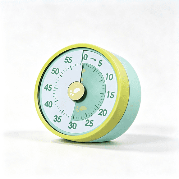 60 Minute Visual Timer for Kids and Classroom – 3.15 Inch Stainless Steel Magnetic Kitchen Timer, Mechanical Countdown Clock for Toddlers, No Batteries Needed