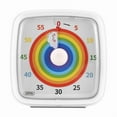 thumbnail image 1 of 60-Minute Visual Timer with Night Light, Countdown Timer,Pomodoro Timer with Rainbow Pattern for Kids and Adults White,1 x Alarm clock,White, 1 of 9