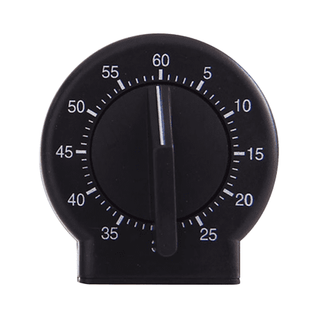 60-Minute Wind-Up Timer, Salon Hair Color Processing Timer, Mechanical Visual Countdown for Chemical Services, Tanning, Kitchen, and Kids' Activities, No Batteries Required, Black