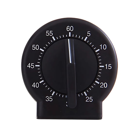 60 Minute Wind Up Timer, from 0 to 60 Minutes, Loudly Alarm Alarm Clock, Mechanical Kitchen Timer for Cooking Baking and Kitchen Management, Black