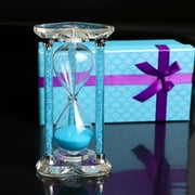 60 Minutes Hourglass ,Heart Shaped Crystal Sand Timer with Gift Box
