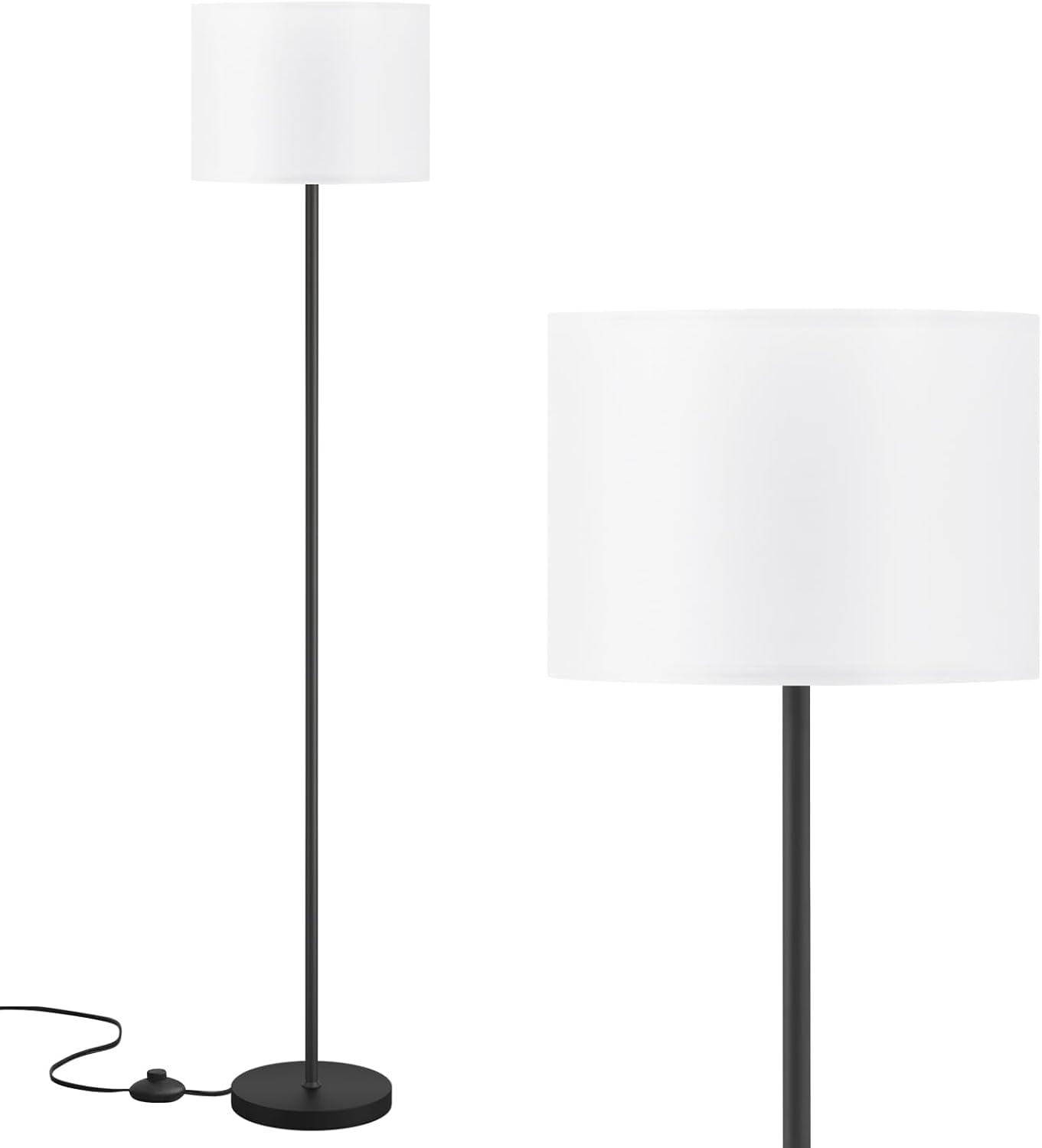 60'' Modern Floor Lamp with Remote, Tall Lamps for Living Room, Bedroom ...